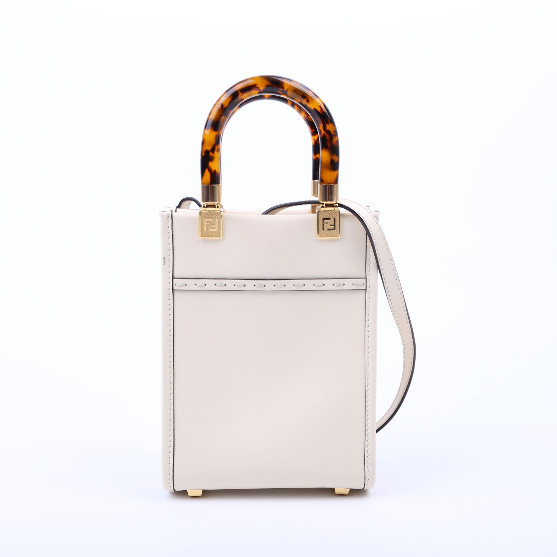 Fendi Sunshine Shopper Bag White Mini Travel Bag