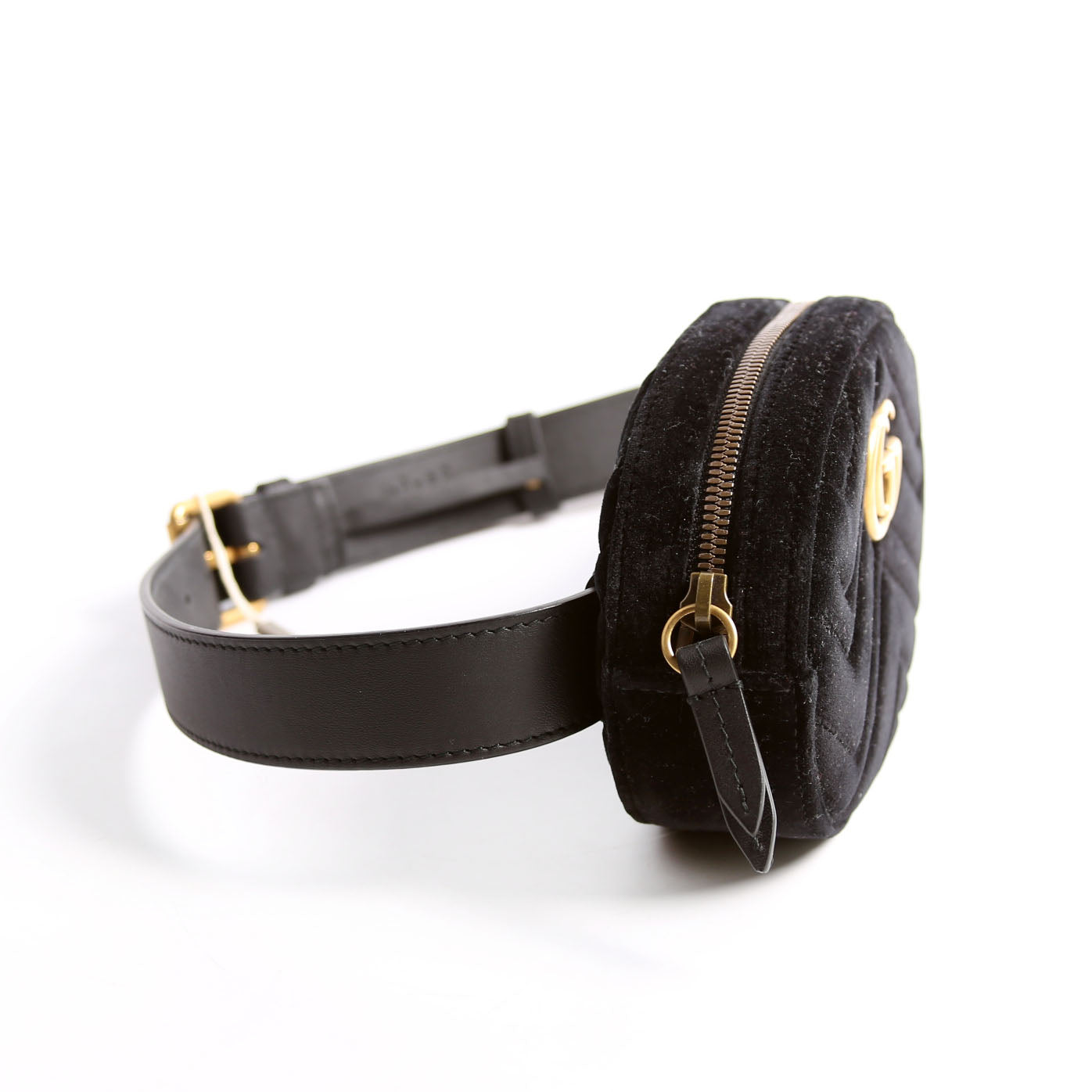 Gucci Marmont Velvet Black Belt