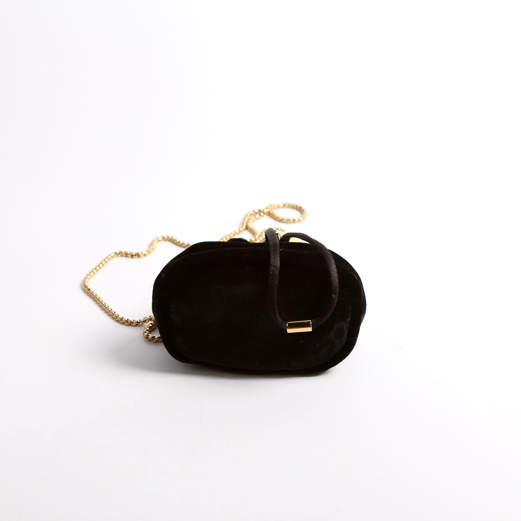 Prada Velvet Pouch Bag Black Mini Bucket Bag