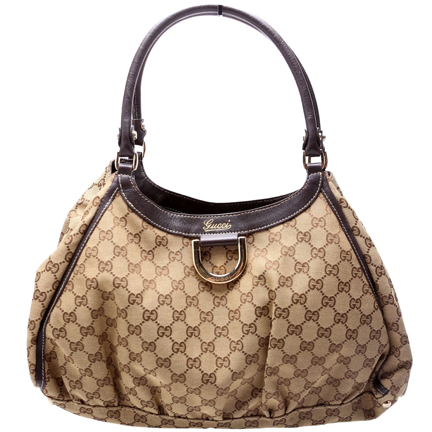 Gucci GG Abbey D Ring Canvas Tan Large Jewelry