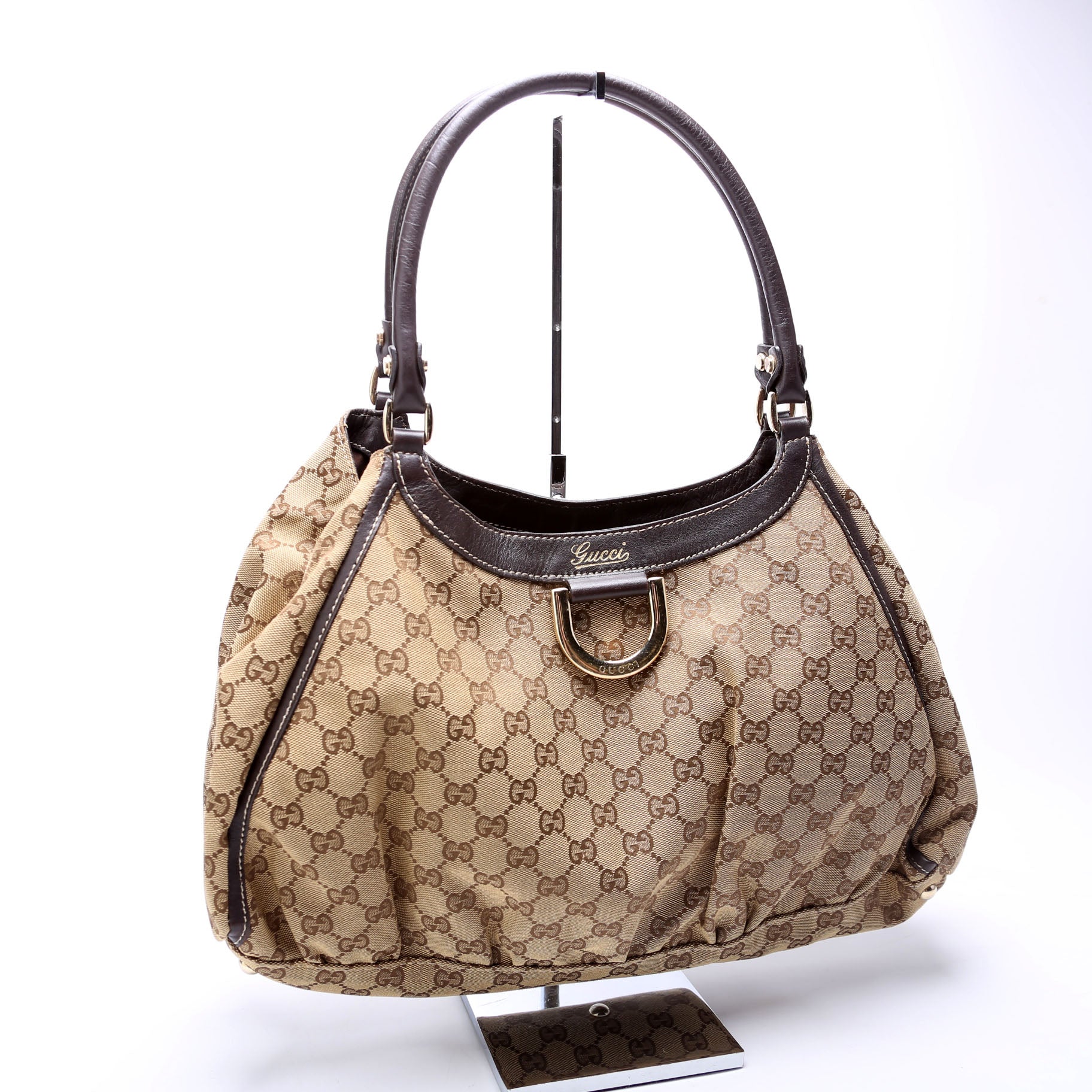 Gucci GG Abbey D Ring Canvas Tan Large Jewelry