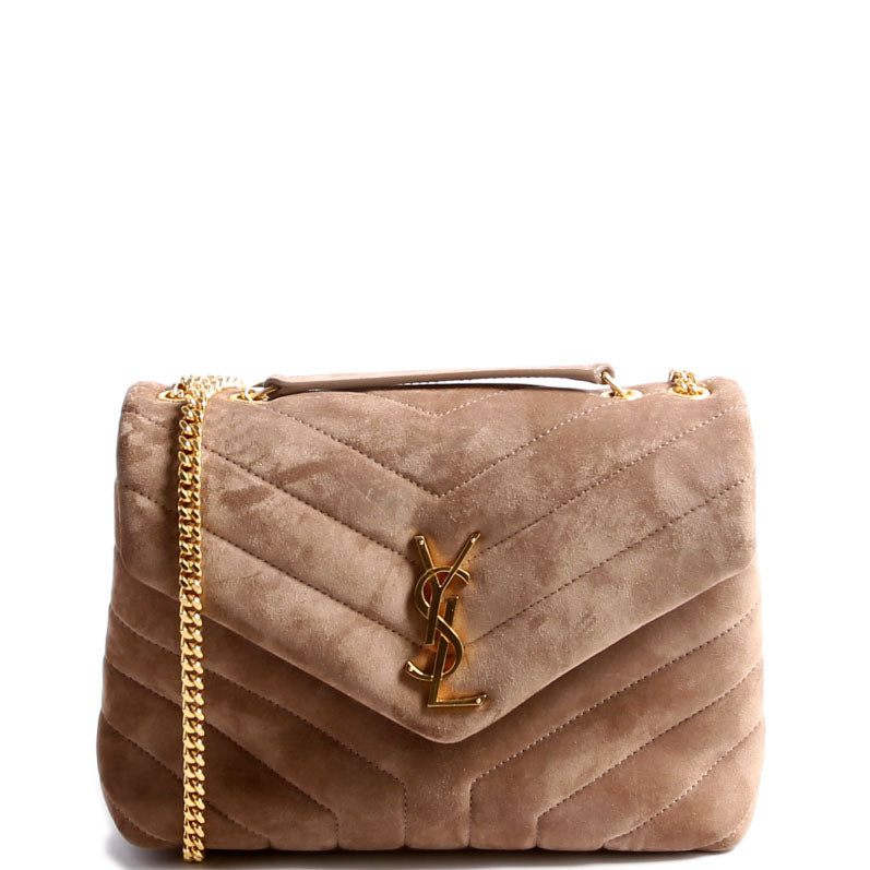 YSL Saint Laurent Saint Laurent Loulou Satchel Taupe Bag Suede Small Travel Bag