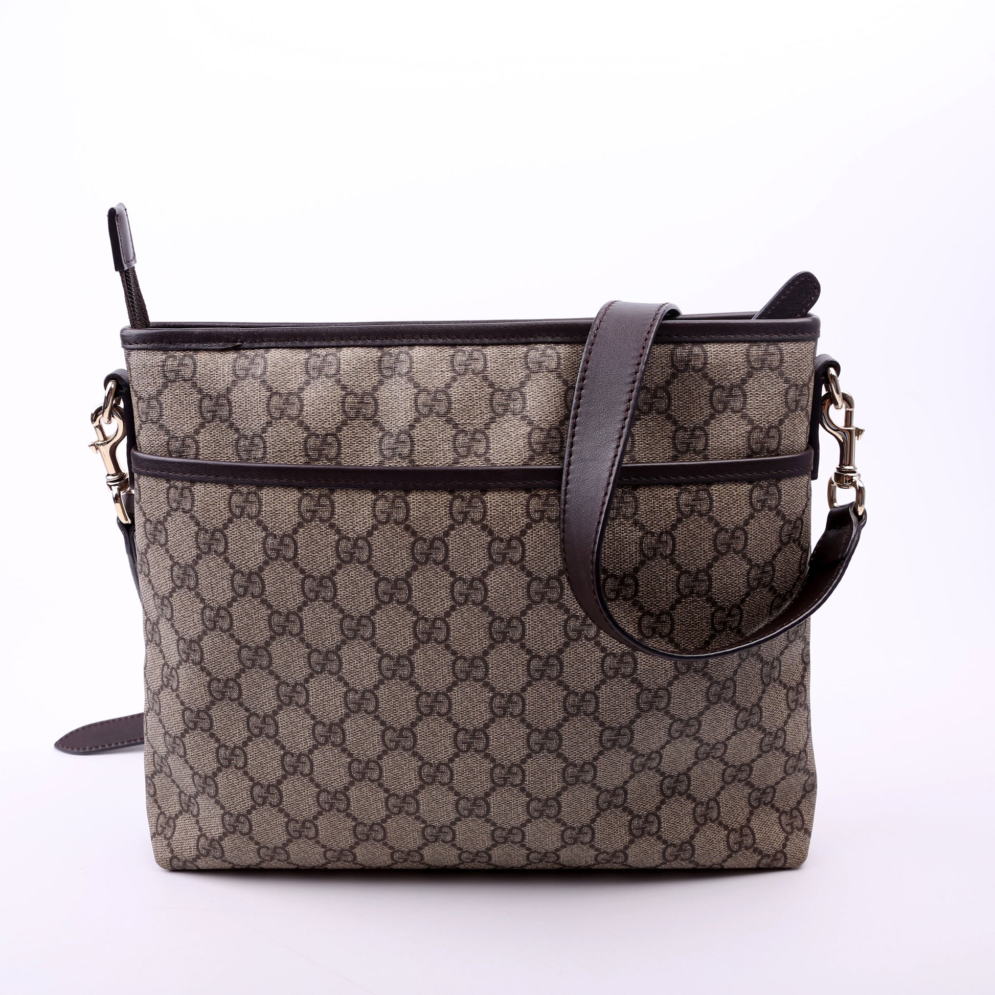 Gucci GG Supreme Brown Crossbody Bag