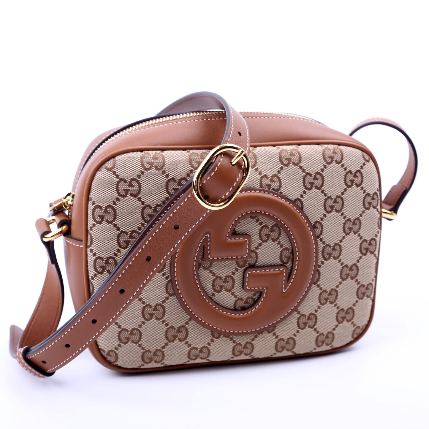 Gucci Blondie GG Canvas Brown Small Shoulder Bag
