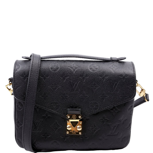 Louis Vuitton Pochette Metis Empreinte Black Clutch Bag Black 2