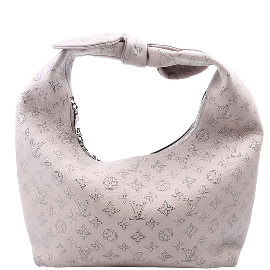 Louis Vuitton Why Knot Mahina Taupe MM Handbag