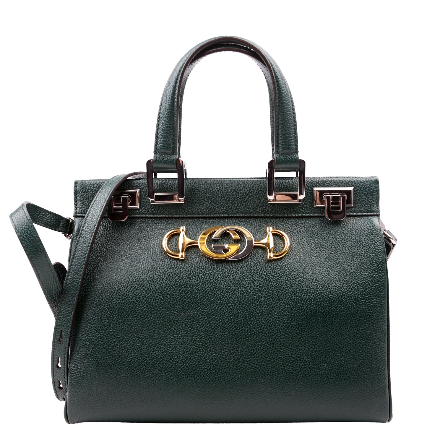 Gucci Zumi Green Small Top Handle Travel Bag