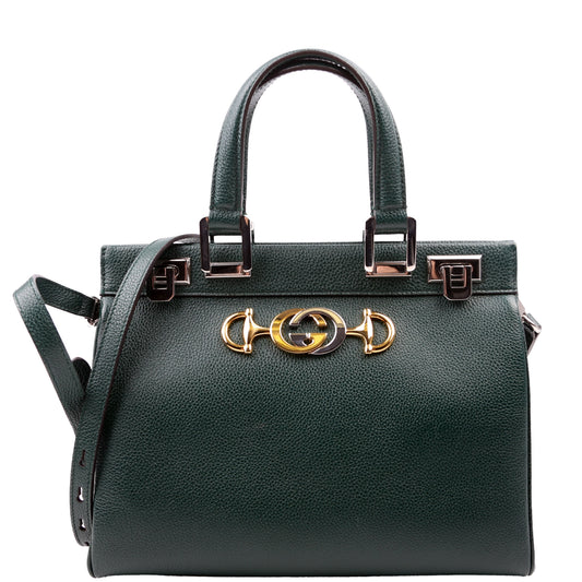Gucci Zumi Green Small Top Handle Travel Bag