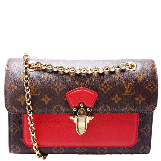 Louis Vuitton Victoire Monogram Red Handbag Red 2
