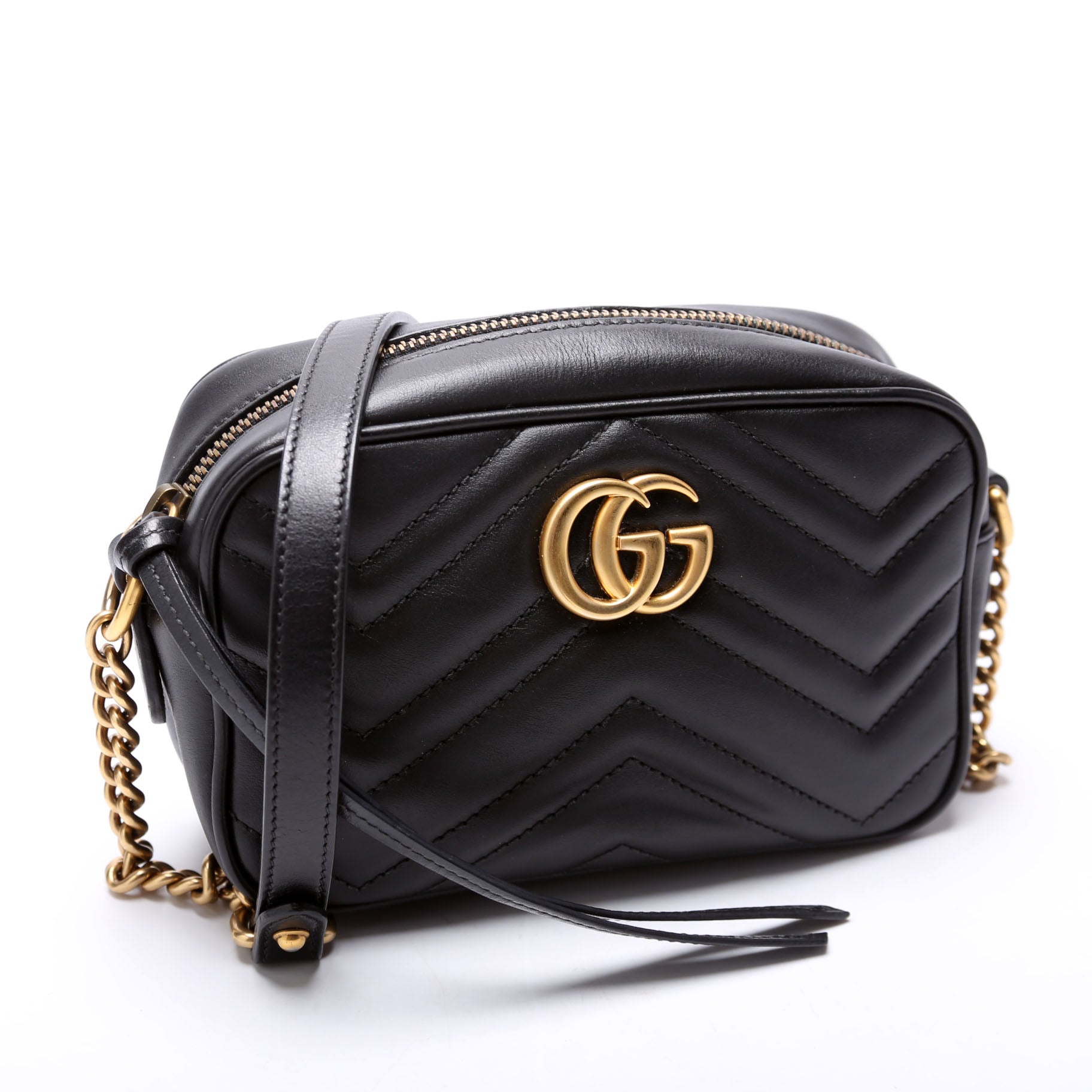 Gucci Marmont Camera Black Mini Travel Bag Black 4