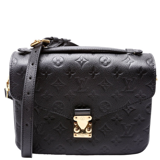 Louis Vuitton Pochette Metis Empreinte Black Clutch Bag Black 4