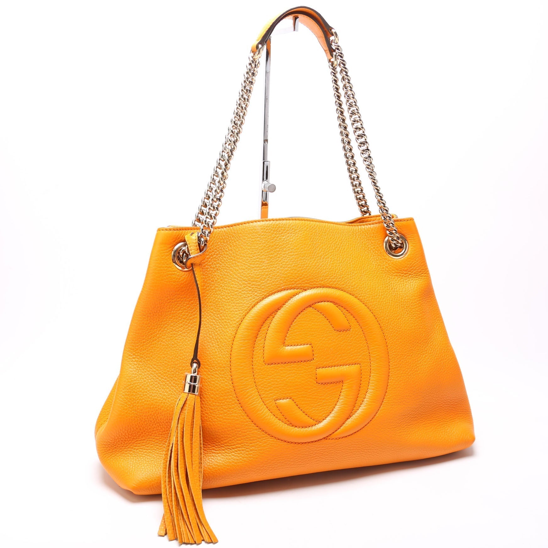 Gucci Soho Tangerine Leather Medium Shoulder Bag