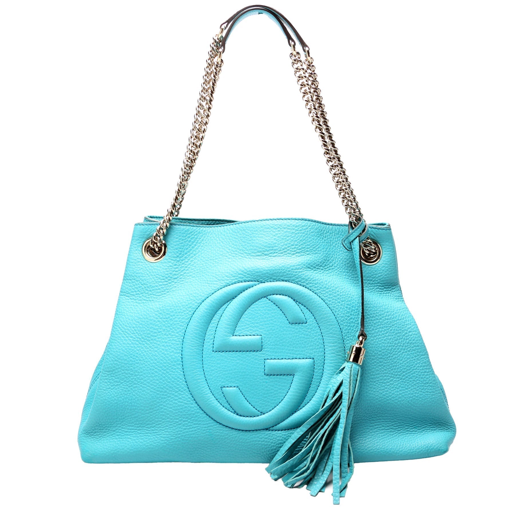 Gucci Soho Teal Leather Medium Shoulder Bag