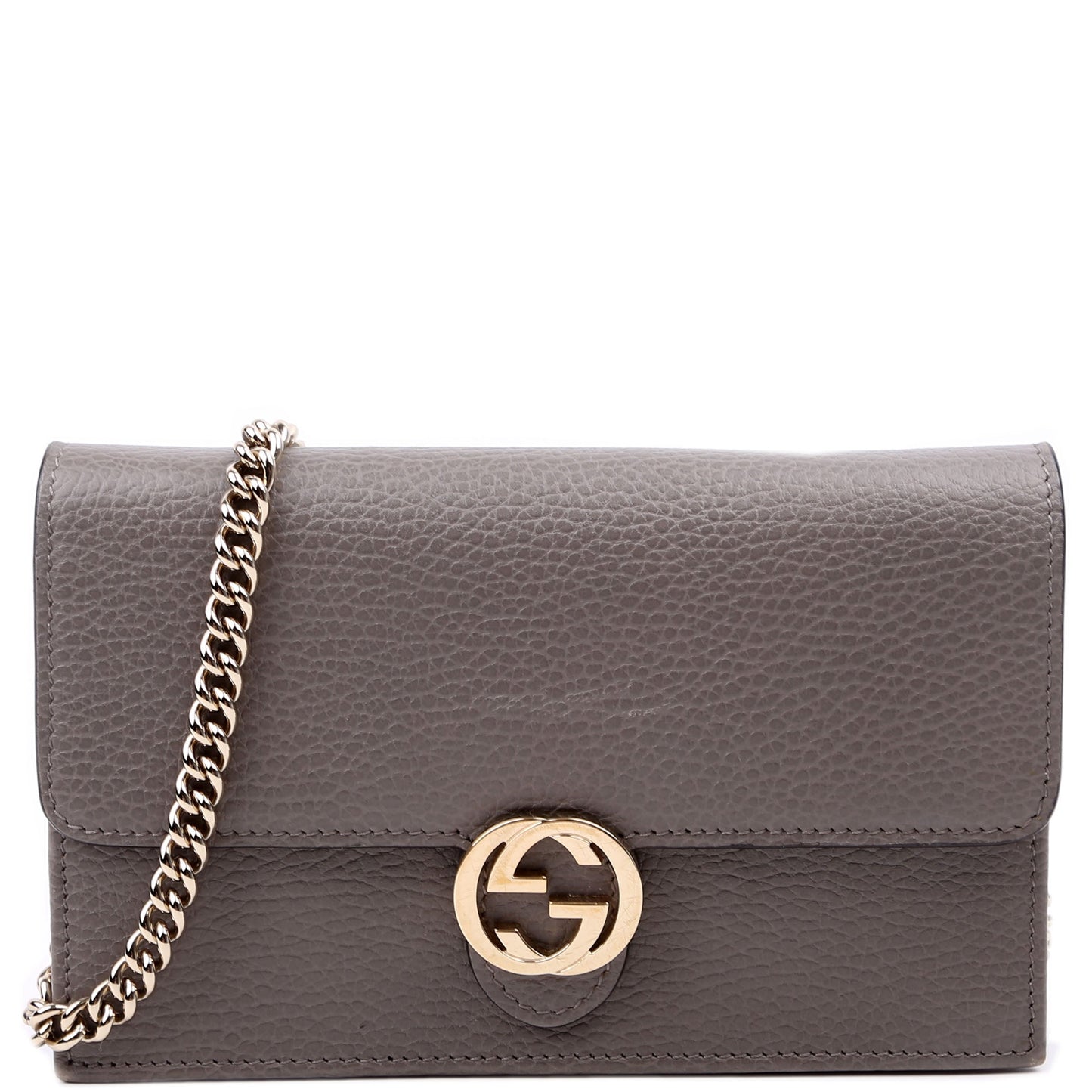 Gucci Interlocking G Grey Chain Wallet Case Grey 1