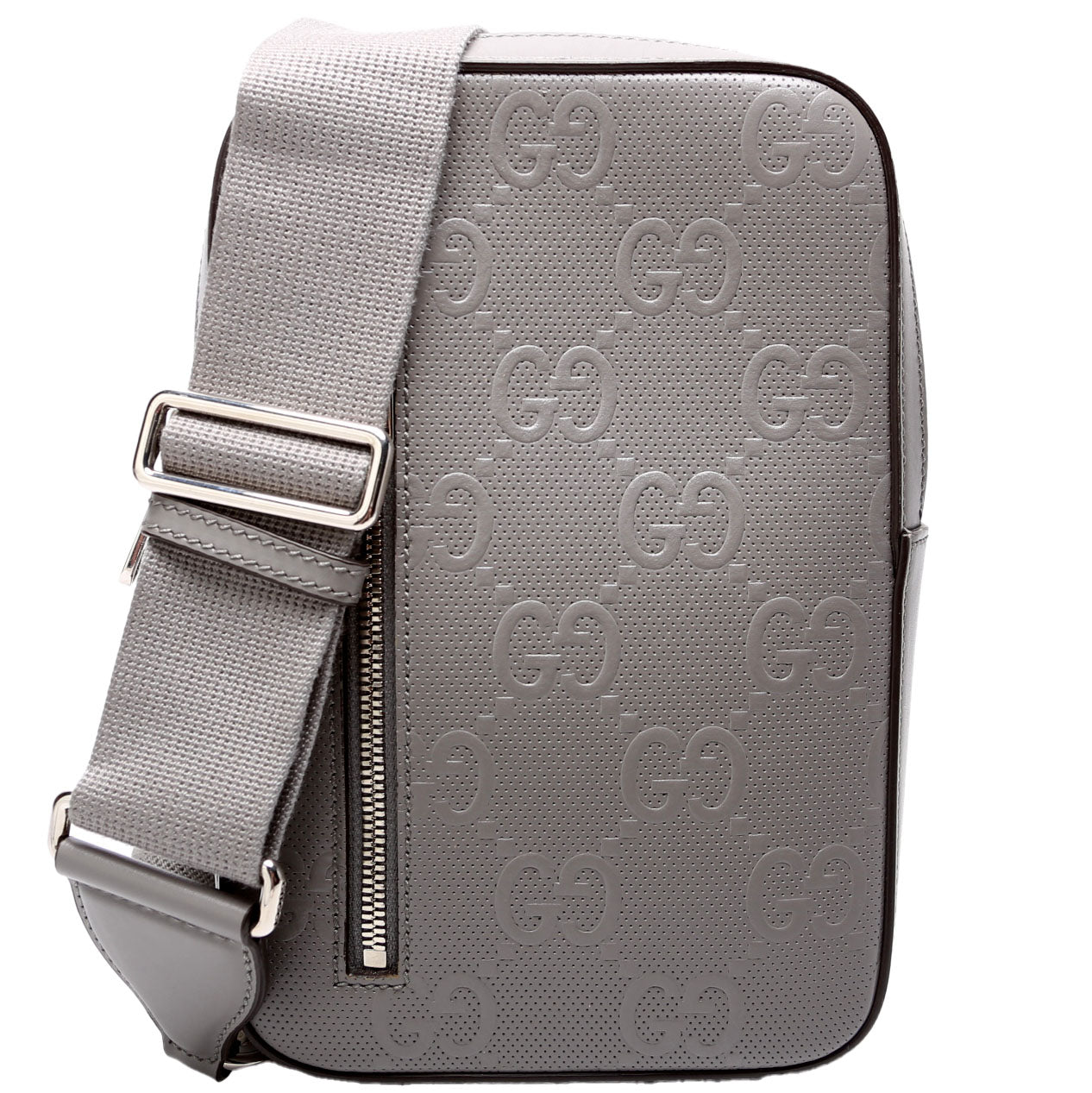 Gucci GG Embossed Sling Backpack Gray