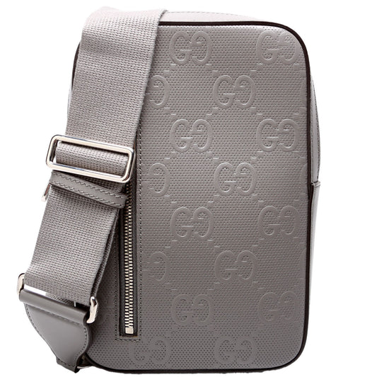 Gucci GG Embossed Sling Backpack Gray