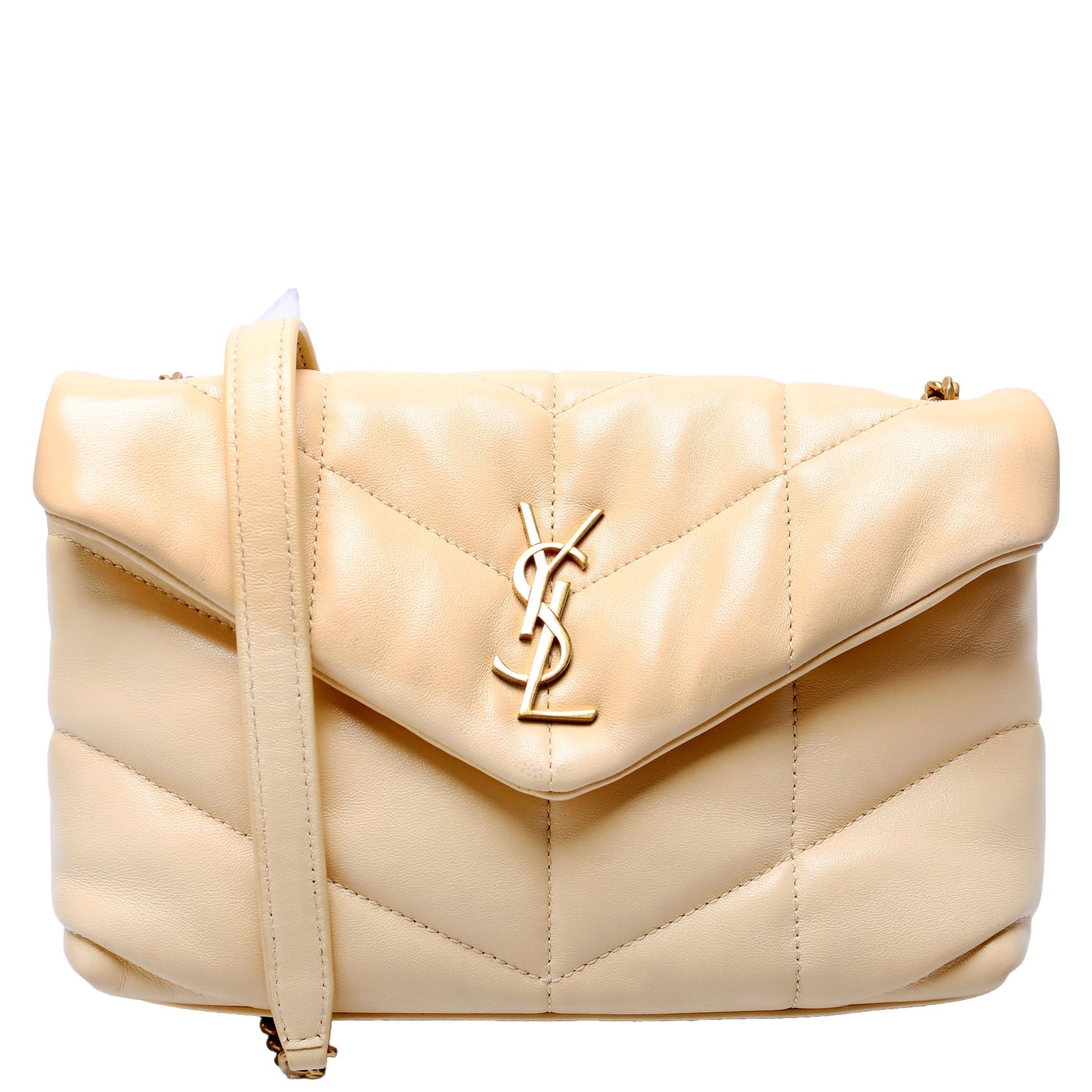 YSL Saint Laurent Saint Laurent Loulou Toy Puffer Bag Cream Travel Bag