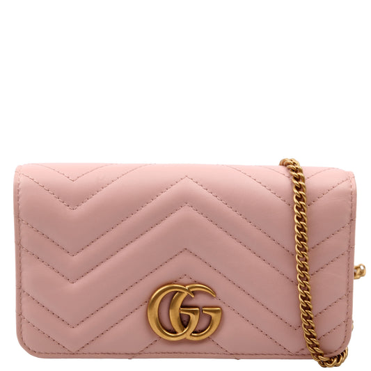 Gucci GG Marmont Pink Mini Travel Bag Pink 1