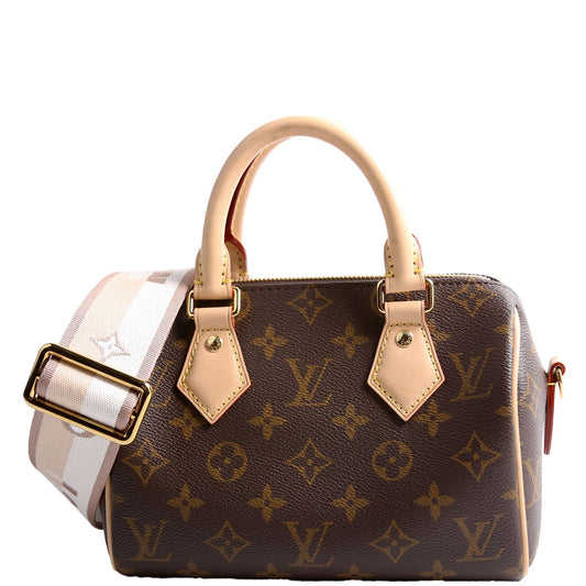 Louis Vuitton Speedy 20 Bandouliere Monogram Beige Handbag