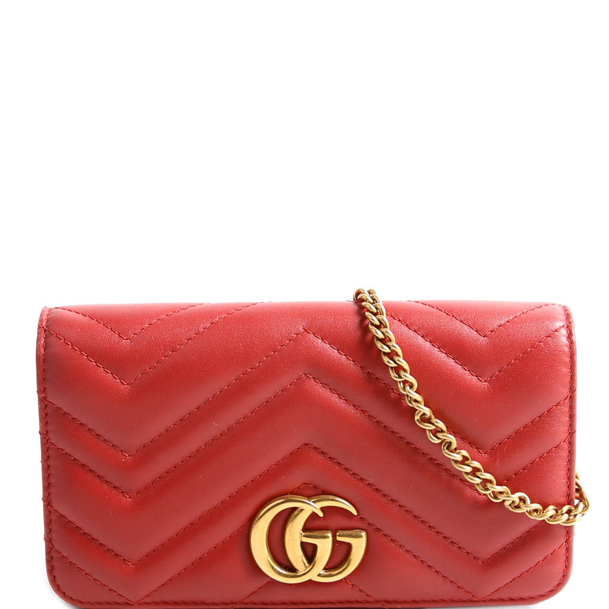 Gucci GG Marmont Red Mini Travel Bag Bag Red
