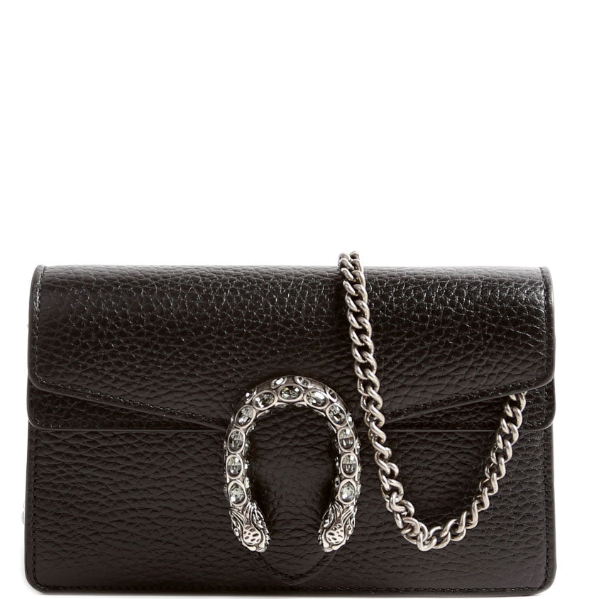 Gucci Dionysus Super Leather Black Mini Travel Bag