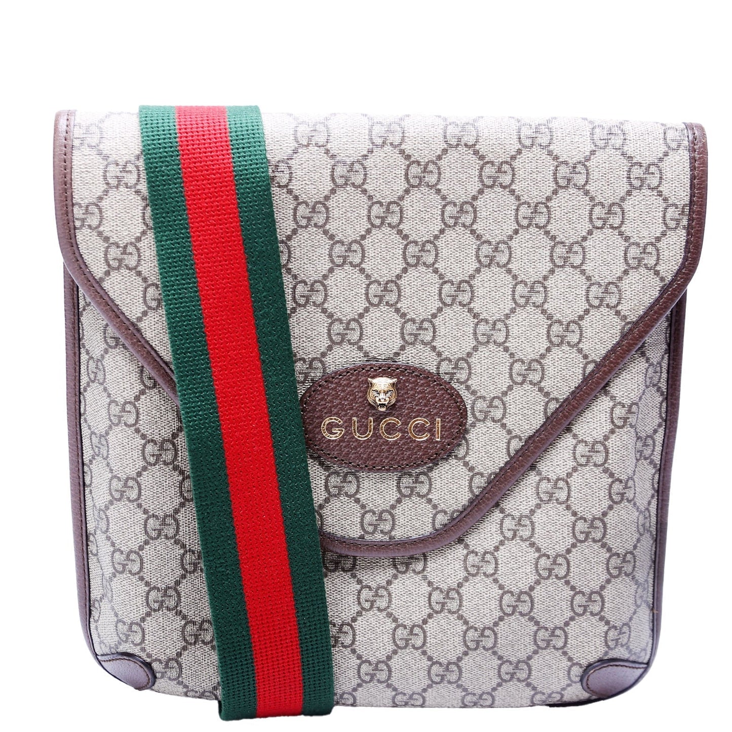 Gucci GG Supreme Neo Messenger Brown Travel Bag Messenger Brown