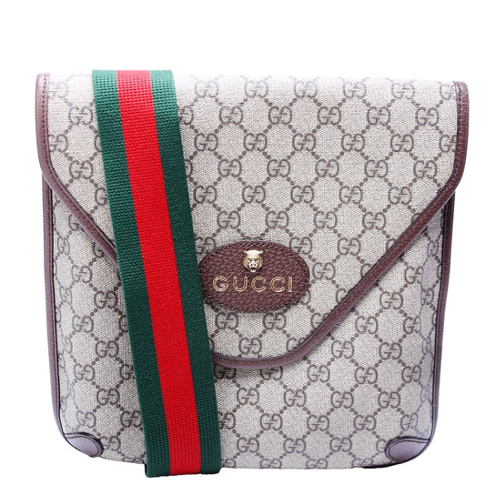 Gucci GG Supreme Neo Messenger Brown Travel Bag Messenger Brown