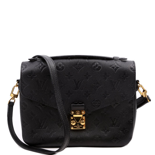 Louis Vuitton Pochette Metis Empreinte Black Clutch Bag Black 6