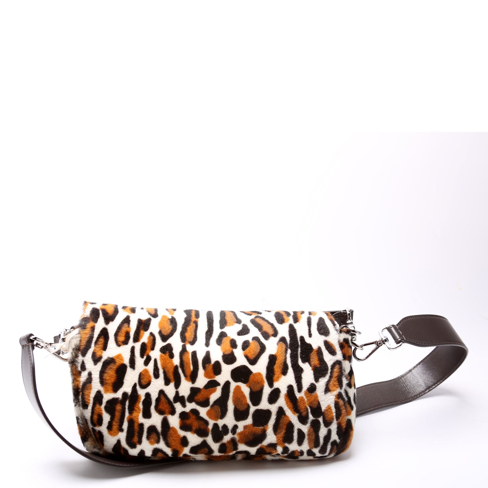 Fendi 8Br600 Leopard Printuette Calfskin Hair Bag Travel Bag