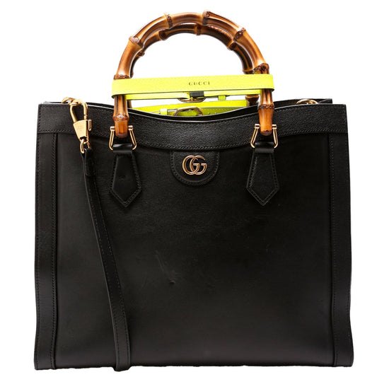Gucci Diana Black Medium Tote Bag
