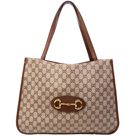 Gucci Horsebit Brown Tote Bag Tote Brown