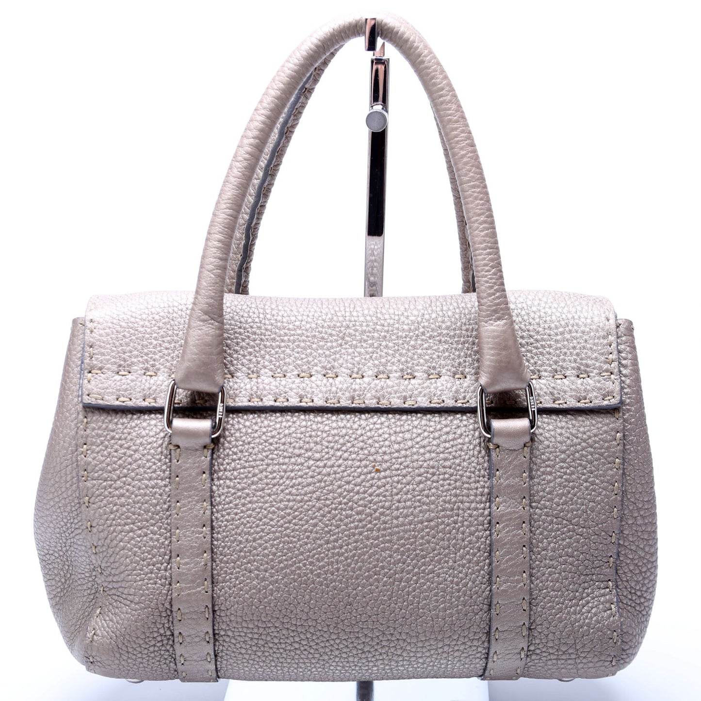 Fendi 8Br486 Selleria Linda Handle Bag Silver Mini Travel Bag