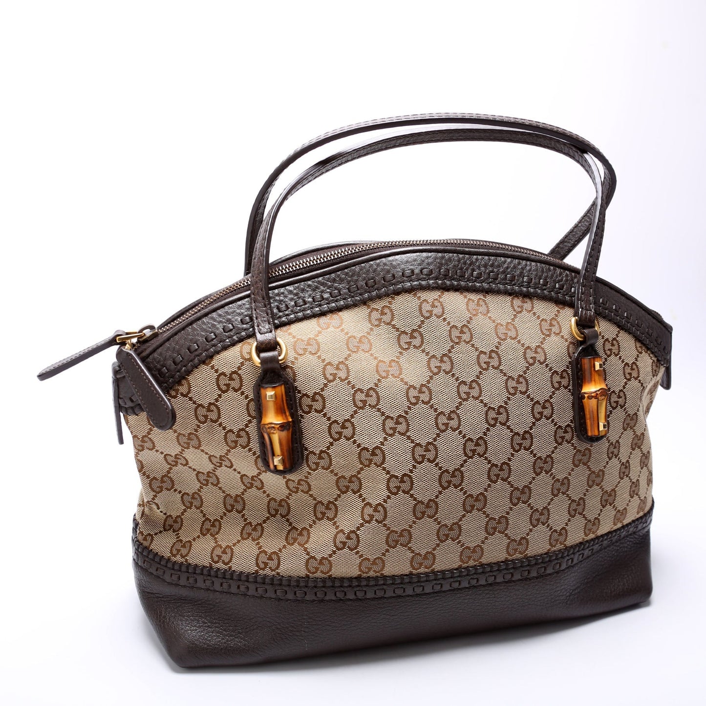 Gucci GG Bamboo Canvas Shoulder Bag Bag 1