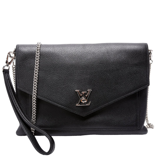 Louis Vuitton Mylockme Pochette Wrist Black Clutch Bag