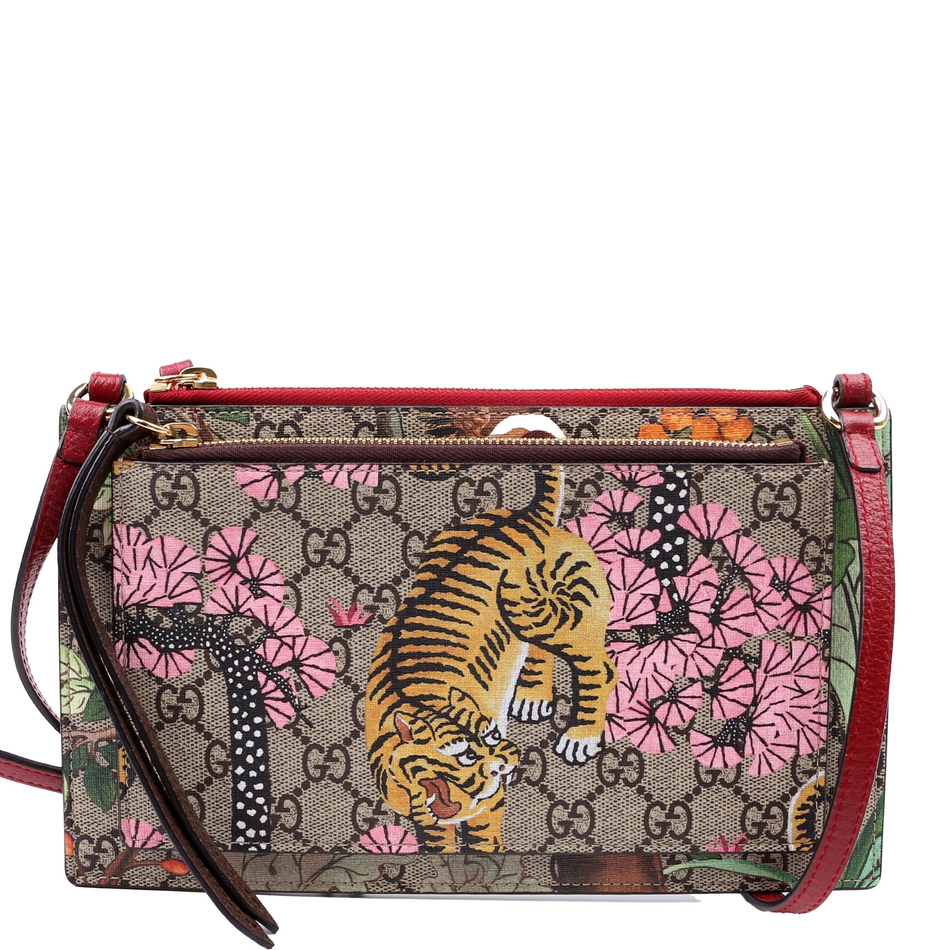 Gucci GG Supreme Blooms Bengal Double Shoulder Bag Bag 1