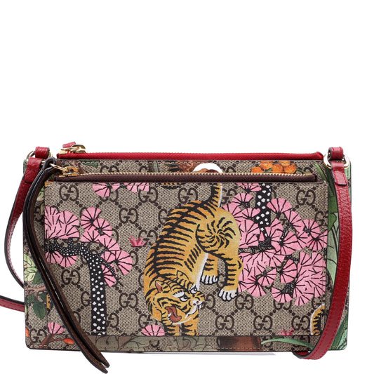 Gucci GG Supreme Blooms Bengal Double Shoulder Bag Bag 1