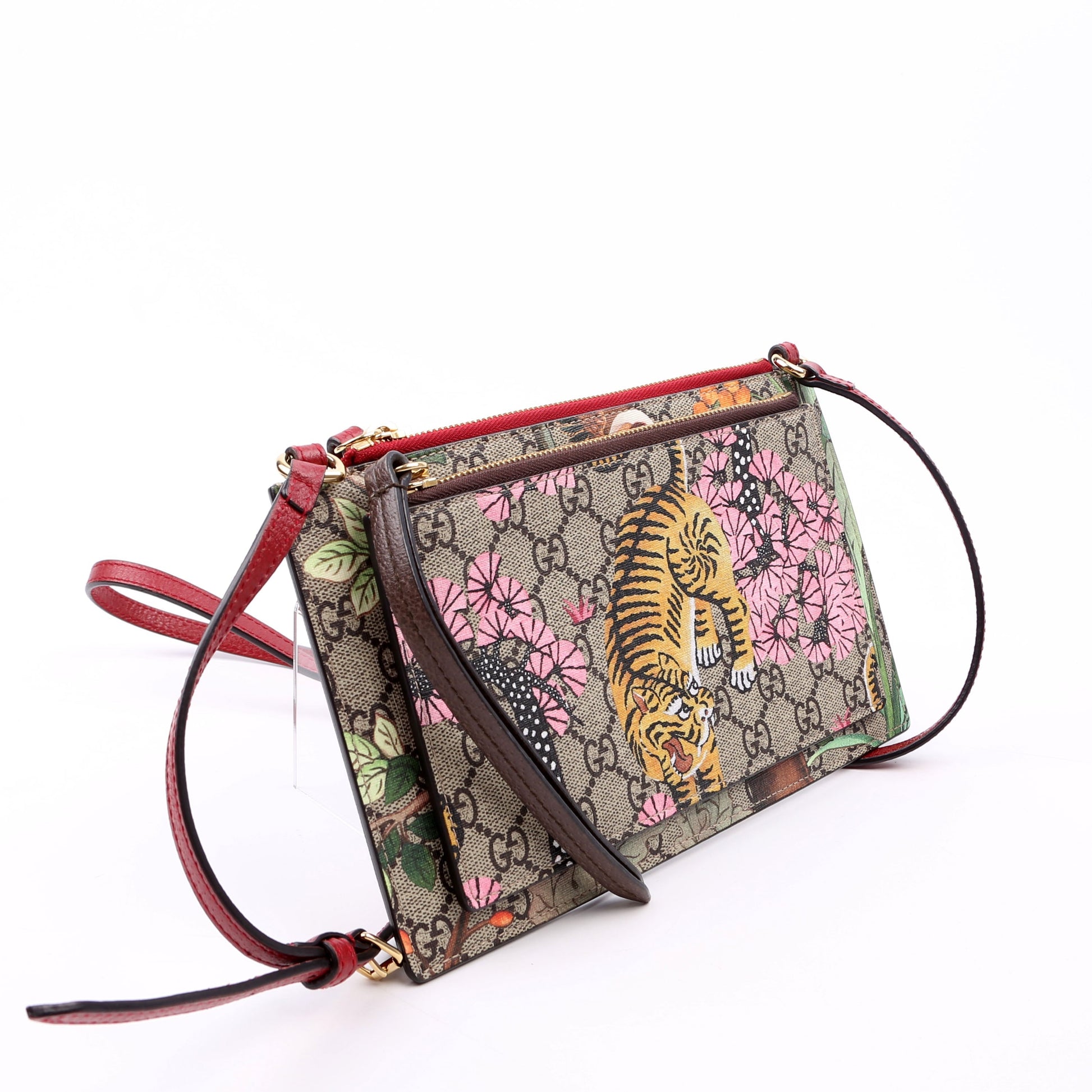 Gucci GG Supreme Blooms Bengal Double Shoulder Bag Bag 1