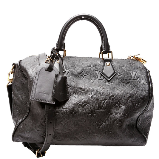 Louis Vuitton Soft Speedy 30 Black Empreinte Handbag