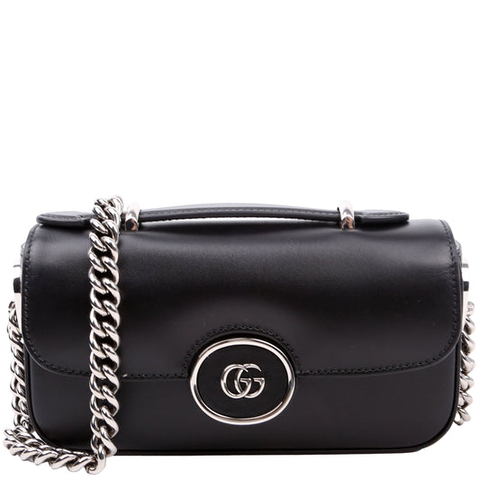 Gucci Petite GG Calfskin Black Mini Shoulder Bag