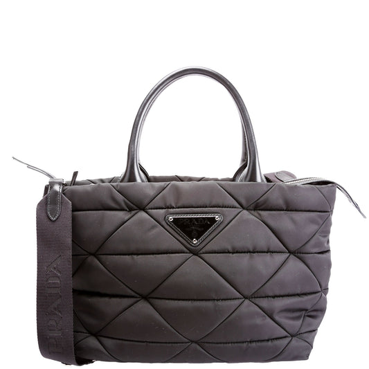 Prada Padded Re Tote Bag Nylon Black