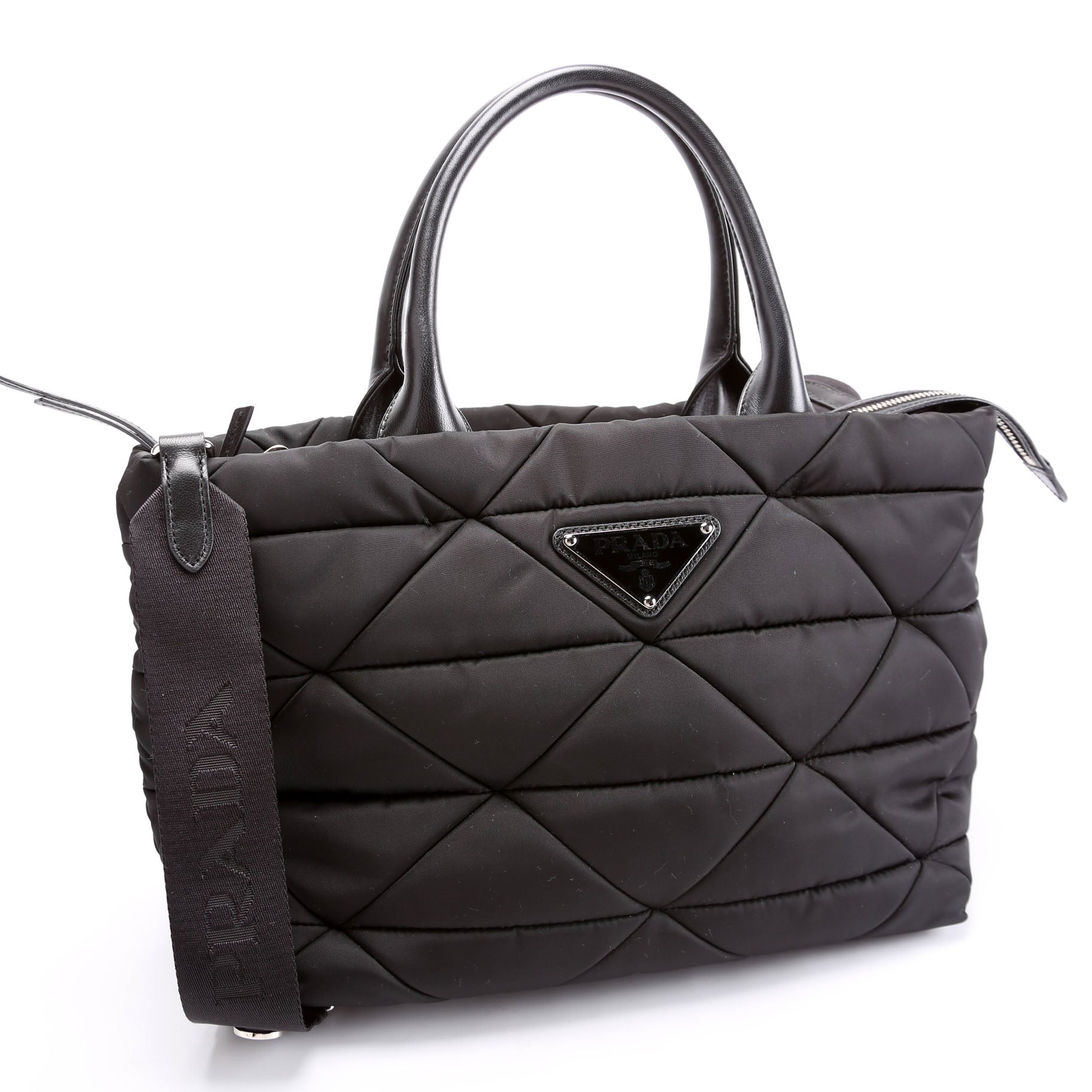 Prada Padded Re Tote Bag Nylon Black