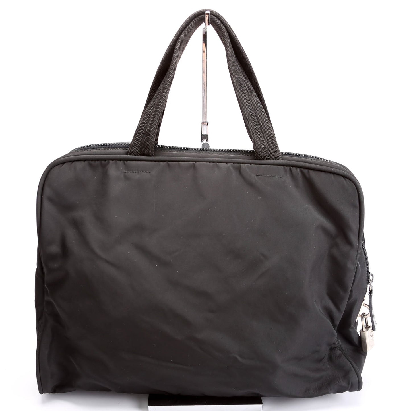 Prada Top Handle Bag Nylon Black Travel Bag