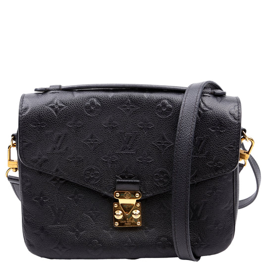 Louis Vuitton Pochette Metis Empreinte Black Clutch Bag Black 5