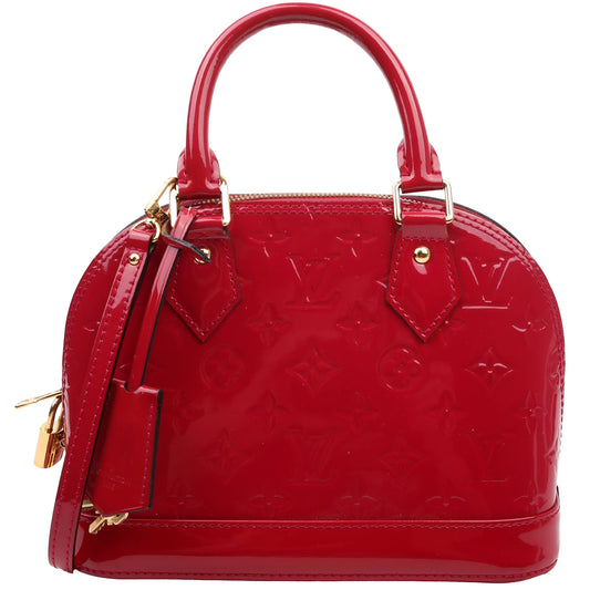 Louis Vuitton Alma BB Berry Vernis Handbag