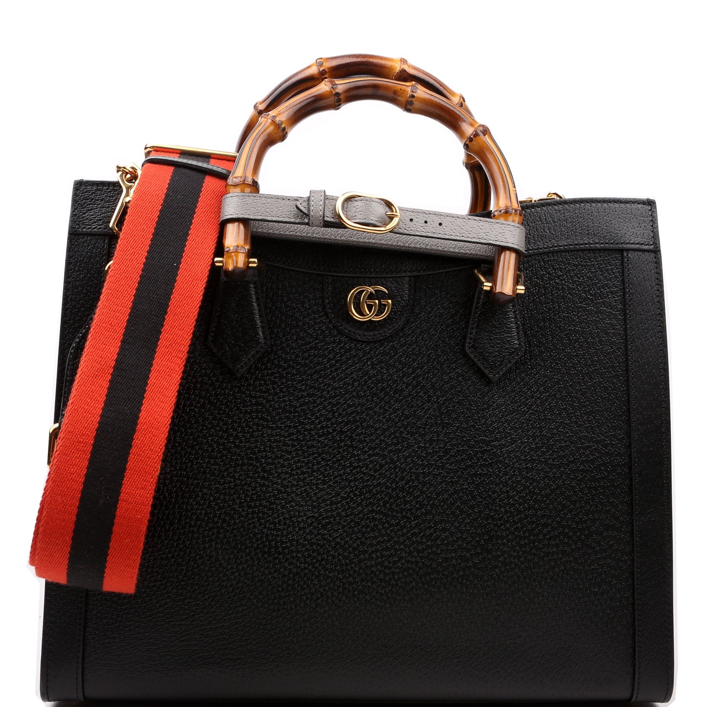Gucci Diana Leather Black Medium Tote Bag