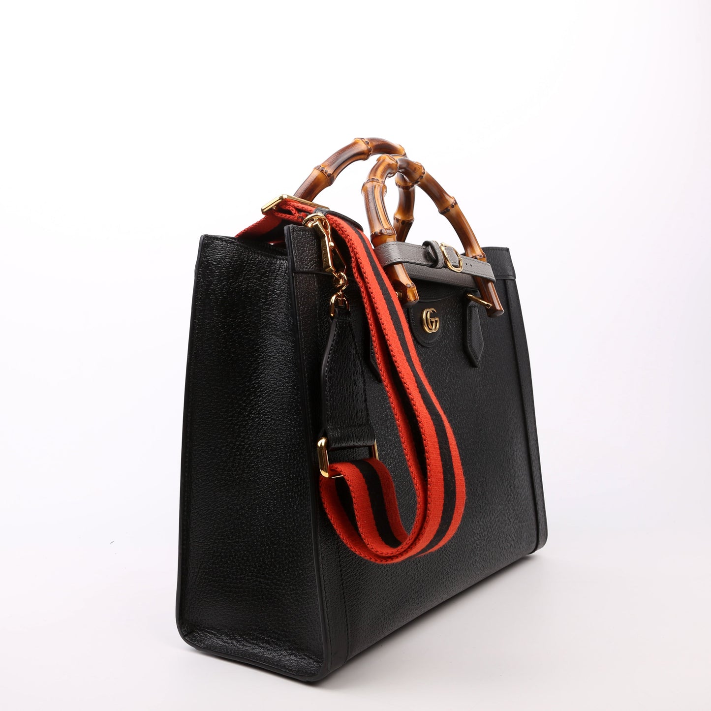 Gucci Diana Leather Black Medium Tote Bag