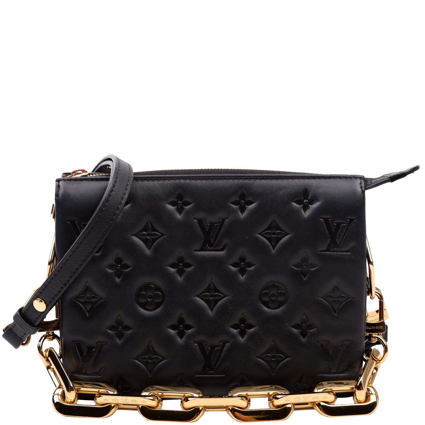 Louis Vuitton Coussin BB Lambskin Black Handbag Black 1