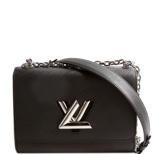 Louis Vuitton Twist Black MM Epi Handbag Black 2