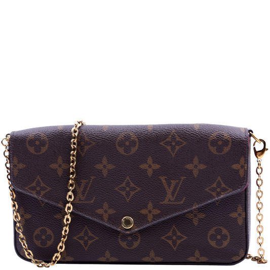 Louis Vuitton Pochette Felicie Berry Monogram Clutch Bag Berry 15