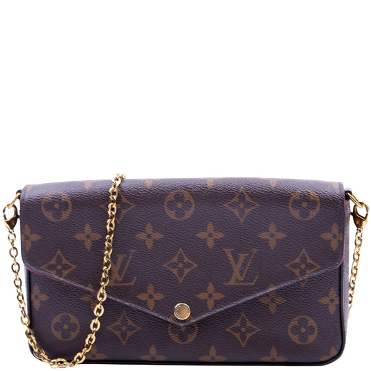 Louis Vuitton Pochette Felicie Berry Monogram Clutch Bag Berry 14